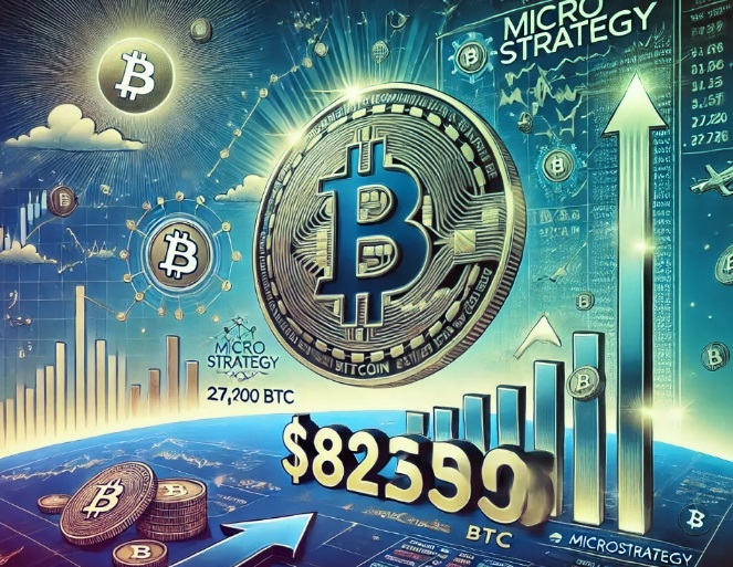 MicroStrategy 购买了 27,200 BTC，比特币价格飙升至 82,500 美元以上